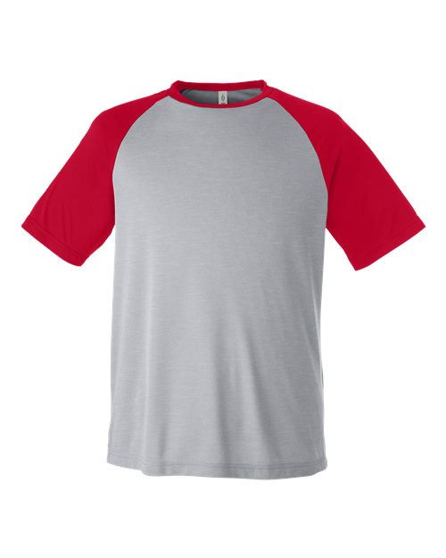 Team 365 TT62 Athletic Heather/ Sport Red