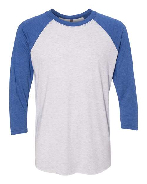 Next Level 6051 Vintage Royal Sleeves/ Heather White Body