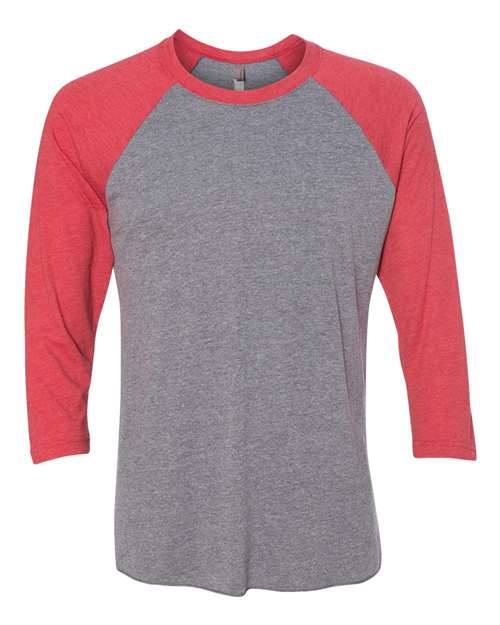 Next Level 6051 Vintage Red Sleeves/ Premium Heather Body