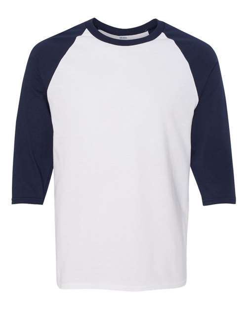 Gildan 5700 White/ Navy