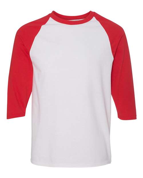 Gildan 5700 White/ Red