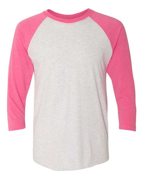 Next Level 6051 Vintage Pink Sleeves/ Heather White Body