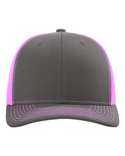 Richardson 112 Charcoal/ Neon Pink