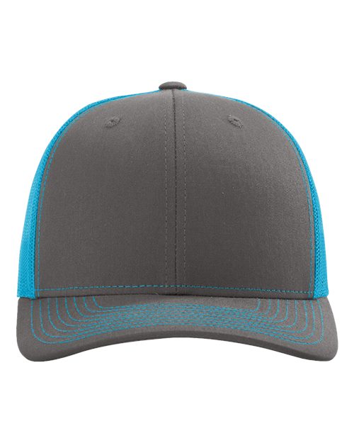 Richardson 112 Charcoal/ Neon Blue