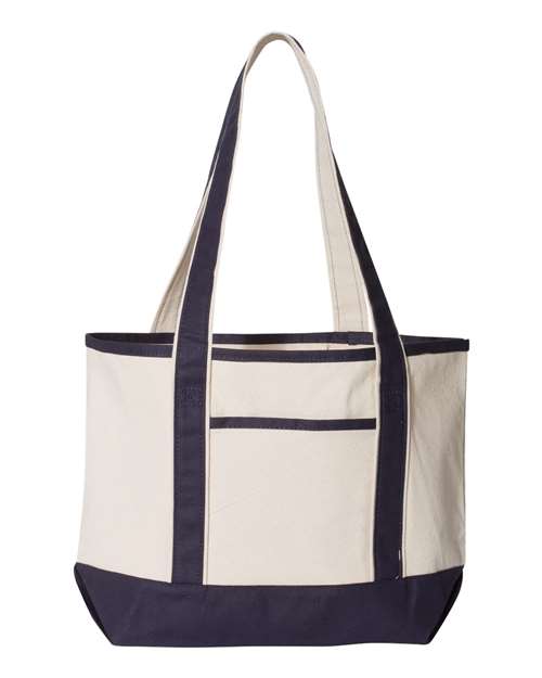Q-Tees Q125800 Natural/ Navy