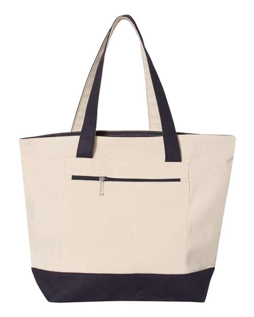 Q-Tees Q1300 Natural/ Navy