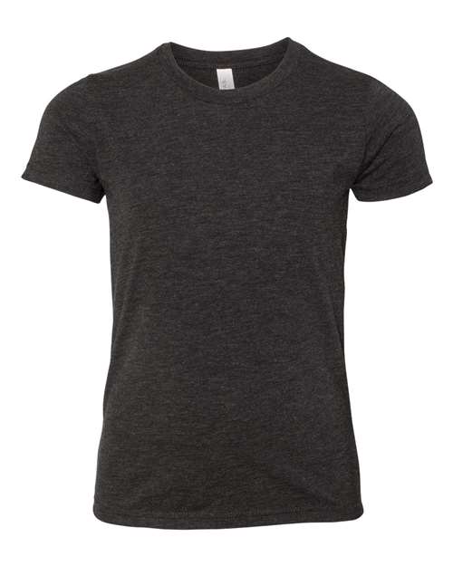 BELLA + CANVAS 3413Y Charcoal Black Triblend