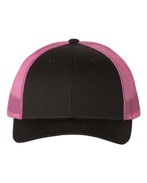 Richardson 115 Black/ Neon Pink