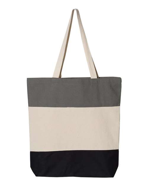 Q-Tees Q125900 Black/ Natural/ Light Grey