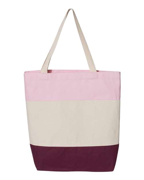 Q-Tees Q125900 Maroon/ Natural/ Light Pink